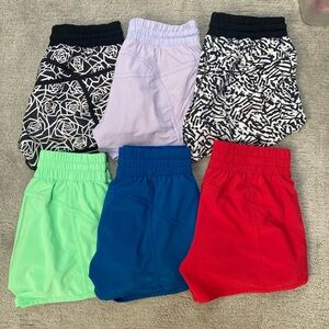 Lululemon Size 6 Tracker Shorts 4” Bundle of 6